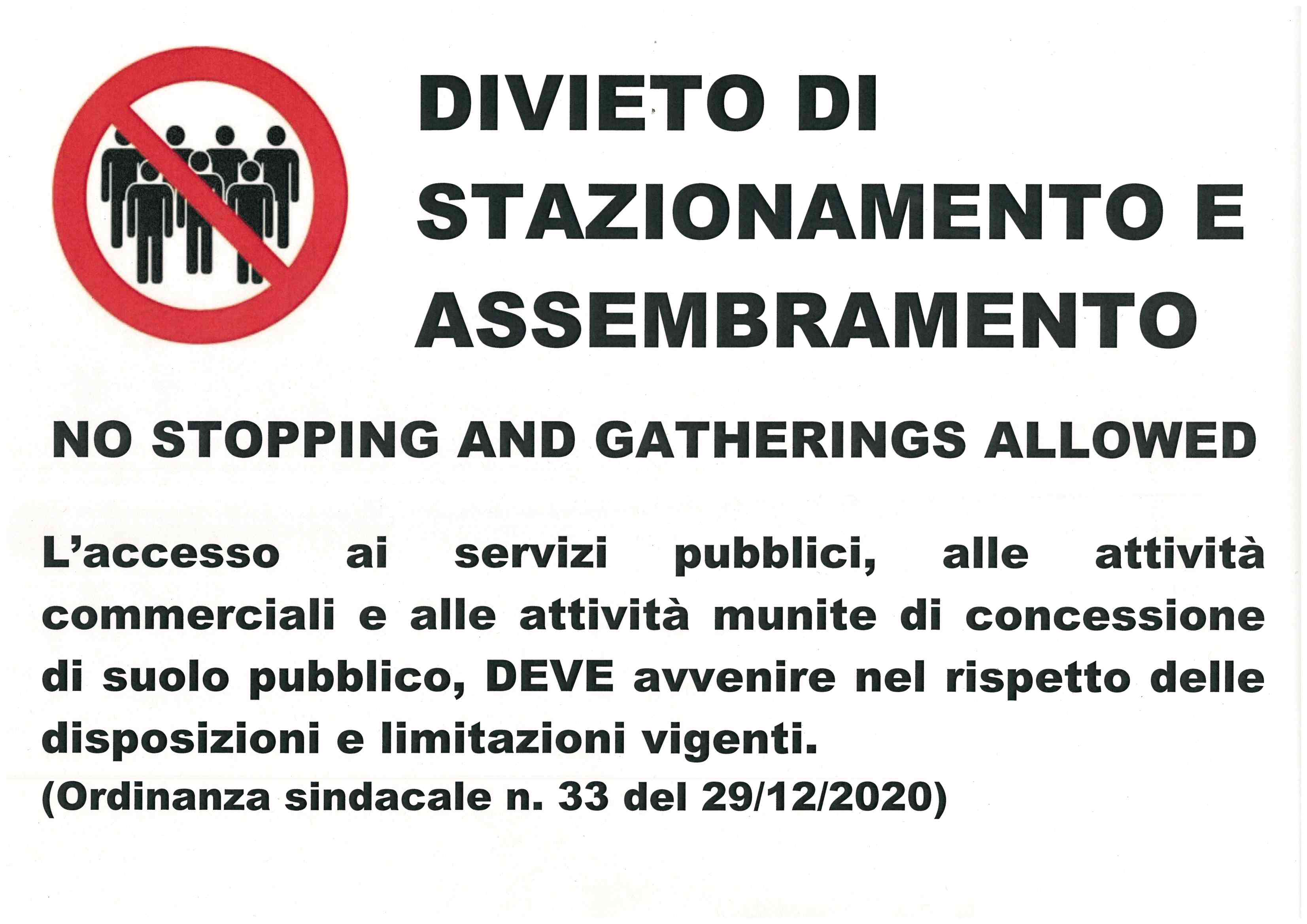 Adottata ordinanza divieto di stazionamento e assembramento in Piazza Libertà a Toscanella 